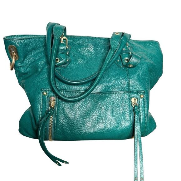 Steven Steve Madden green pebbled leather tassel slouchy hobo bag - Picture 16 of 16